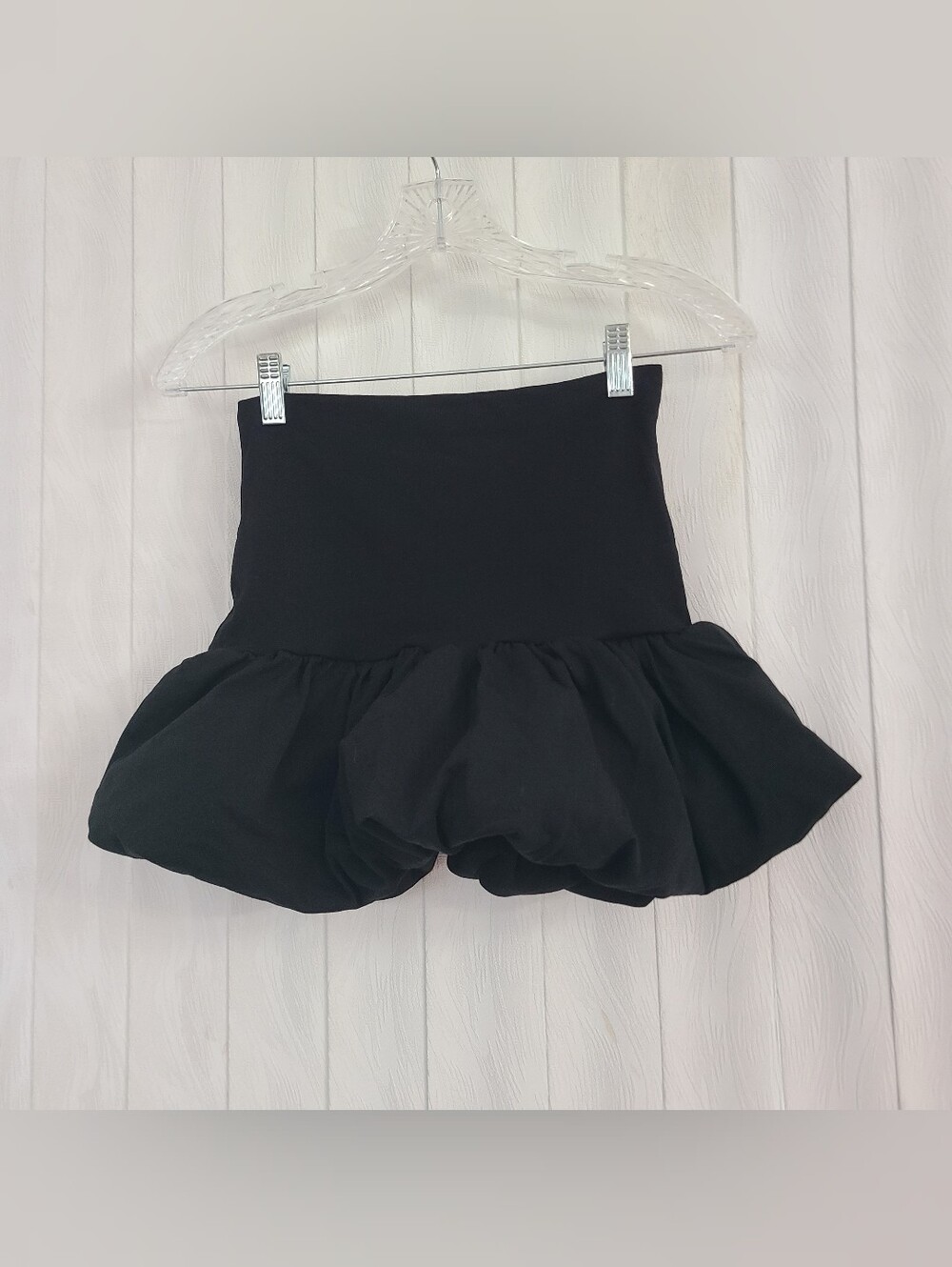 Generation KISS Dolls Kill S Black Bubble Hem High Rise Sexy Micro Mini Skirt